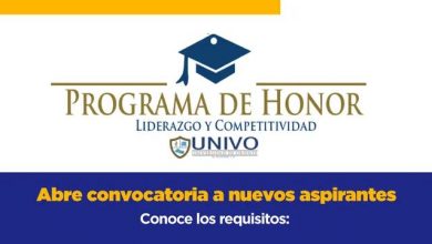 Photo of UNIVO abre convocatoria al Programa de Honor, Liderazgo y Competitividad
