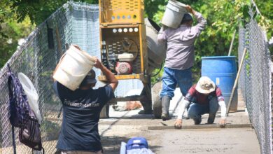 Photo of Avanzan obras de mejoramiento en puente peatonal del Cantón El Palón, en Lolotique